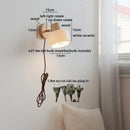 Axyaa Nordic LED Wall Sconce Rotate White Ceramic Indoor Light