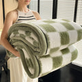 Axyaa Fluffy Fleece Half Sides Blanket for Warmth, Sofa Throws, Napping, & Shawl