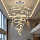 Axyaa Crystal Chandelier Stair Pendant Lamp Living Room Lighting