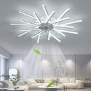 Axyaa Large Black Ceiling Fan Chandelier Remote Control 6 Speeds