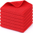 Axyaa Microfiber Waffle Kitchen Towels - Ultra Absorbent Cleaning Rags