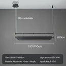 Axyaa Modern Black LED Chandelier for Office Dining Bar Kitchen Island