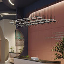 Axyaa Modern Black Iron Art Circular Chandelier for Living Room