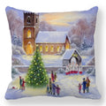 Axyaa Santa Print Pillowcase for Christmas and New Year Decor