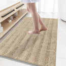 Axyaa Chenille Bath Mat - Absorbent & Non-Slip Plush Shaggy Bathroom Rug