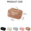Axyaa Mesh Pillow Beauty Bag: Large Capacity Cosmetic Organizer with Partitions