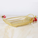 Axya Gold Fruit Snack Plate Serving Tray for Wedding Party & Home Decor