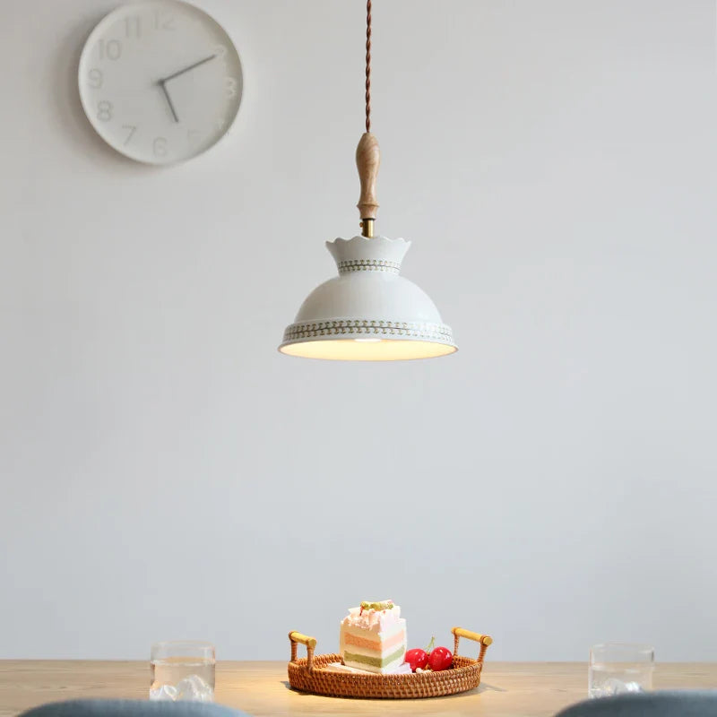 Axyaa Ceramic Shade LED Pendant Chandelier for Modern Nordic Decor