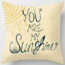 Axyaa Floral Landscape Square Pillowcase
