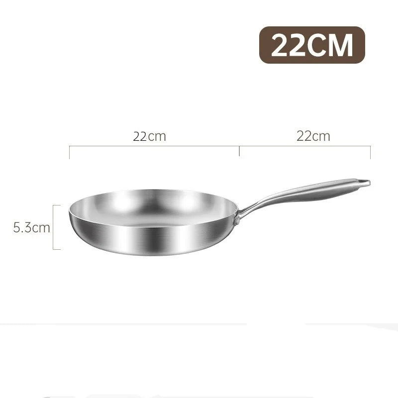 Axyaa Stainless Steel Non Stick Frying Pan for Gas Stove and Induction Cooker