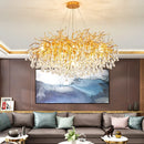 Axyaa Luxury Crystal Chandelier LED Lighting for Living Room Decoration