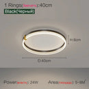 Axyaa LED Ceiling Light: Modern Aluminum Ring for Bedroom, Study - Full Spectrum Lighting