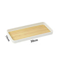 Axyaa Bamboo Pattern Storage Tray: Rectangular Teapot Plate, Kitchen Organizer