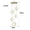 Axyaa Crystal Chandelier Stair Pendant Lamp Living Room Pendant Lights Interior Lighting