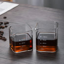Axyaa 90ml/120ml Espresso Milk Pitcher Square Transparent Milk Sharing Cup