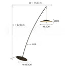 Axyaa Luxe Black Fishing Design LED Floor Lamp - Bedroom Study Lighting
