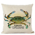 Axyaa Crab Print Cushion Cover 45x45cm Square Home Decor Pillowcase