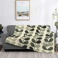 Axyaa Multi Stem Mid Century Modern Throw Blanket for Home Bedroom Sofa