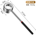 Axyaa Stainless Steel Coconut Opener with Wooden Handle and Rubber Hammer