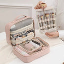 Axyaa Elegant Makeup Bag: Large Capacity, Handle, Travel-Friendly Cosmetic Organizer