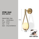 Axyaa Frosted Glass LED Wall Sconce in Copper Black