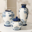 Axyaa Blue White Porcelain Vase Soft Decoration Living Room Hotel Model Room