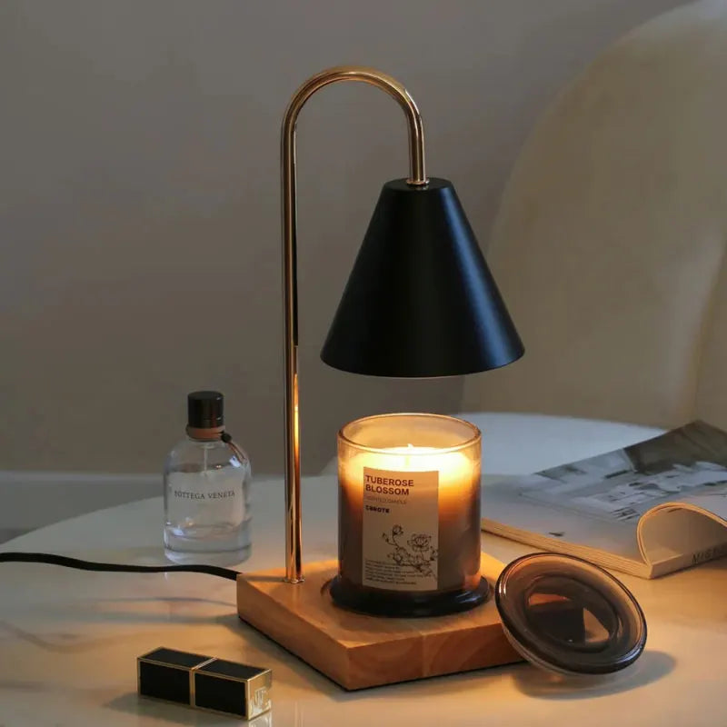 Axyaa Retro Candle Lamp Night Light Bedside Table Decor LED Melting Wax Mood Room Desk Lamp