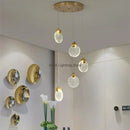 Axyaa Luxury Crystal Ceiling Pendant Light with LED for Villa Living