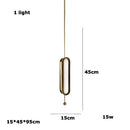 Axyaa Golden Iron Glass Chandelier: Postmodern Art Deco Lighting for Dining Room