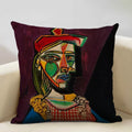 Pablo Picasso Abstract Art Cushion Cover 45x45cm Beige Linen Axyaa Brand