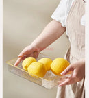 Axyaa Rectangular Plastic Fruit Tray for Home, Living Room, Tea Cup & Dim Sum.
