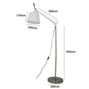 Adjustable LED Floor Lamp for Home Office Study, Axyaa Branded Simple Design