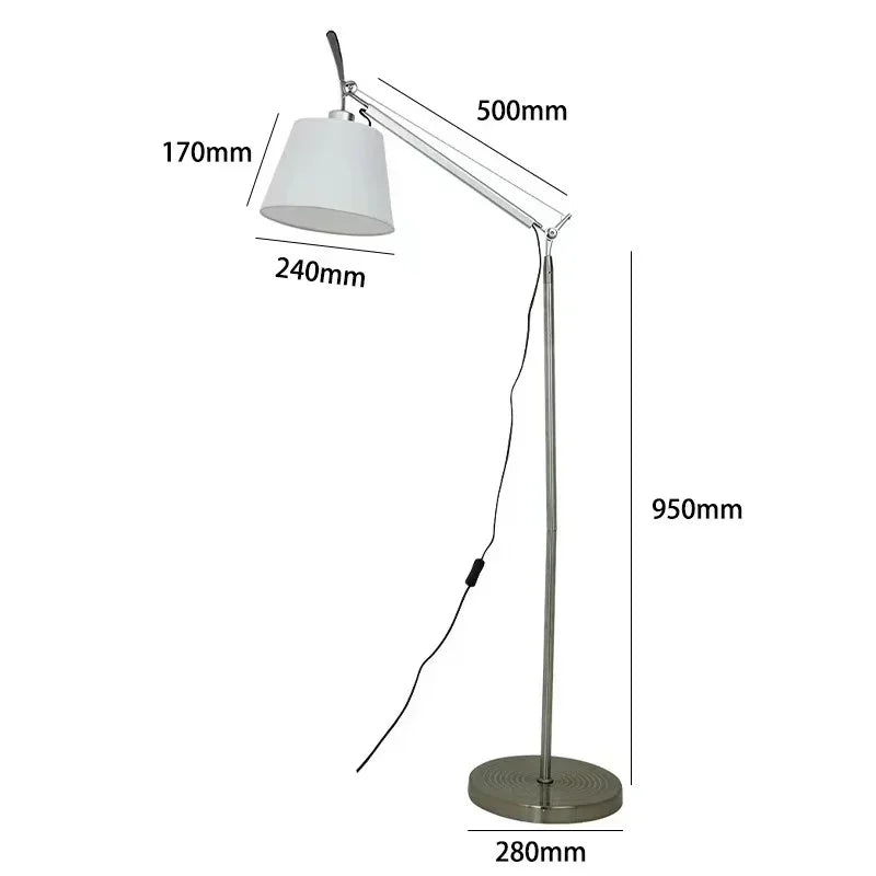 Adjustable LED Floor Lamp for Home Office Study, Axyaa Branded Simple Design