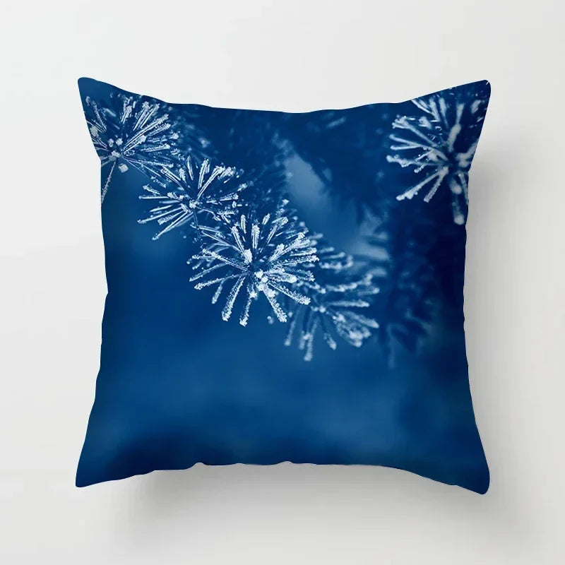 Blue Pattern Cushion Cover 45*45cm Pillowcase for Bedroom Sofa Home Decor by Axyaa