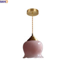 Axyaa Glass Copper Led Pendant Light - Nordic Modern Home Decor Lighting