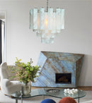 Axyaa Glass Chandelier Ceiling Pendant: Classic Luxury Kitchen Living Room Lighting