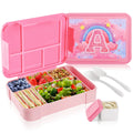 Axyaa Pink Bento Lunch Box for Girls with 6 Compartments - BPA-Free & Microwave-Safe