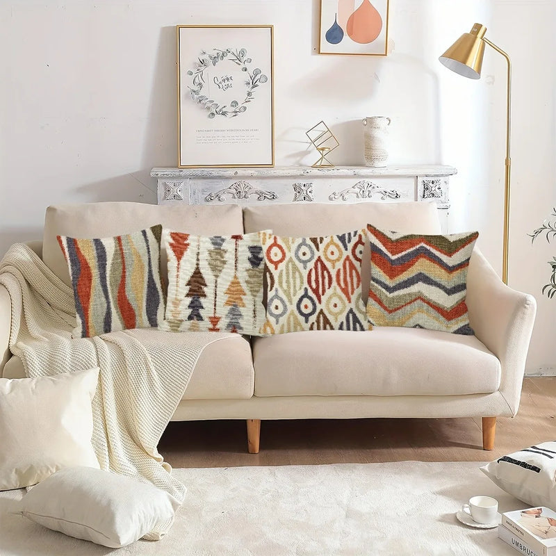 Axyaa Geometric Pattern Printed Pillowcase for Home Decoration
