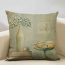 Axyaa Vintage Flower Cushion Cover 45x45cm Square Pillow Case Nostalgic Design