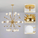 Axyaa Nordic Dandelion Pendant Light, Gold Plated Iron, Creative Living Room Lighting