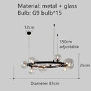 Axyaa Nordic Bubble Chandeliers: Luxury Clear Glass Ceiling Lights for Dining and Bedroom