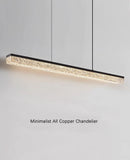 Axyaa Minimalist Copper Chandelier for Dining Table and Bar Counter