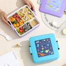 Axyaa Kids Bento Lunch Box: Portable, Microwavable, Leakproof Storage Container