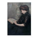 Moody Victorian Woman Portrait Wall Art Print by Axyaa