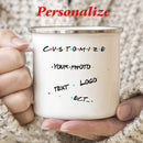 Personalized Enamel Mug with Custom Print for Office Use by Axyaa, 350ml