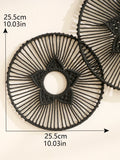 Axyaa Macrame Round Wall Hanging Decor - Boho Aesthetic Room Ornament & Gift