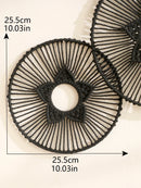 Axyaa Macrame Round Wall Hanging Decor - Boho Aesthetic Room Ornament & Gift