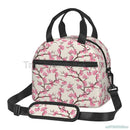 Axyaa Sakura Cherry Blossoms Insulated Lunch Bag: Reusable Thermal Cooler for Work, School, Picnic