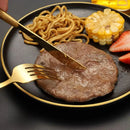Axyaa 5-Piece Stainless Steel Wooden Handle Dinnerware Set