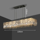 Axyaa Crystal Stair Chandelier: Modern LED Ceiling Light for Living Room